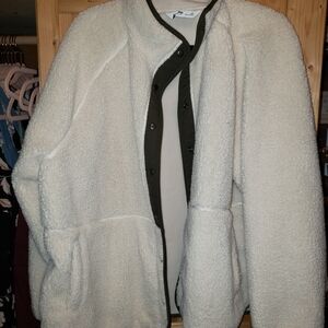 Sonoma Cream Teddy Jacket with Black Accents